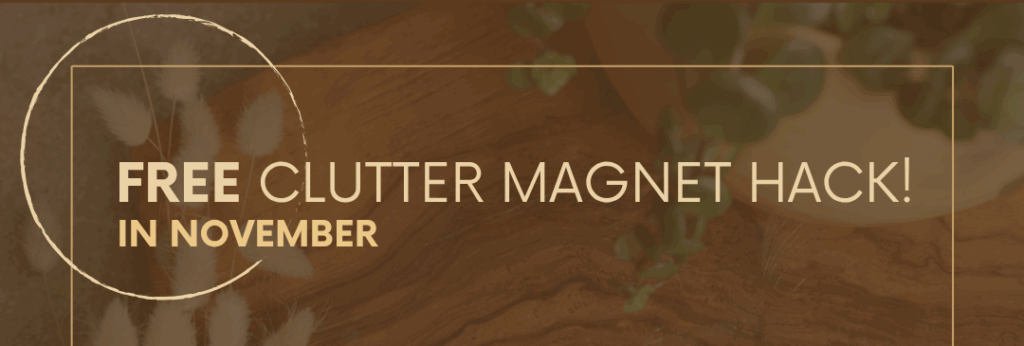 free clutter tips in november
