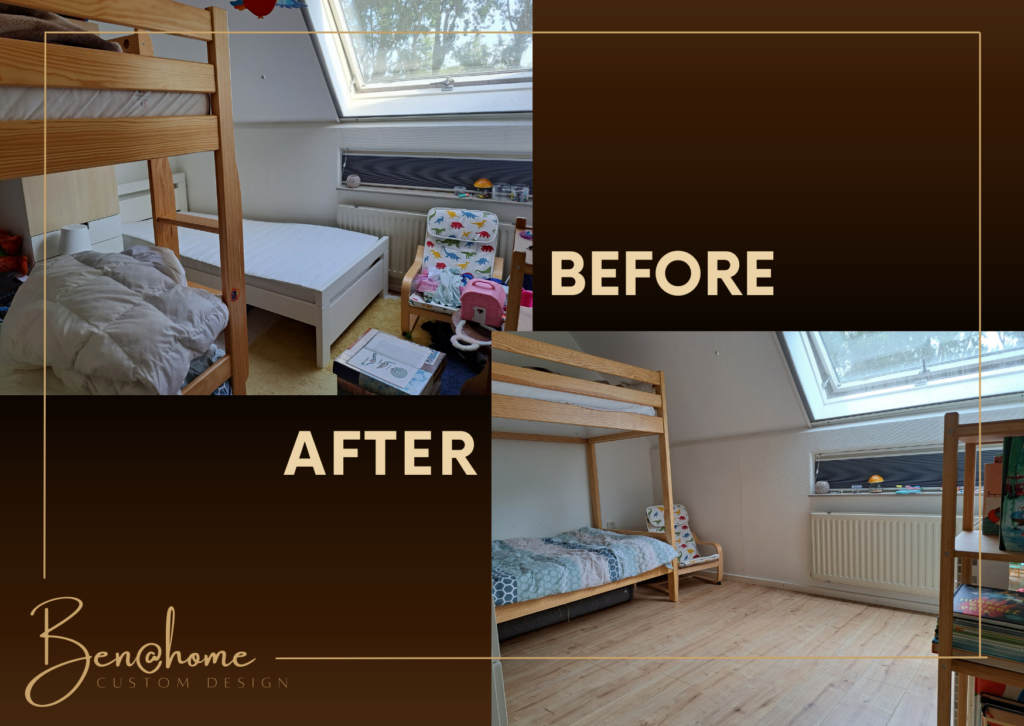 bedroom child declutter and reorganize